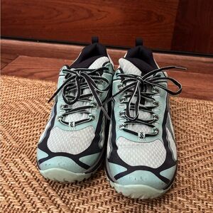 Merrell Women's Athletic Waterproof hiking shoes in Mint and Navy color